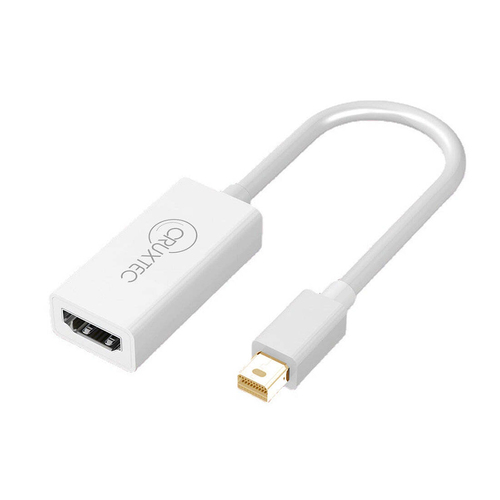 Cruxtec Mini DisplayPort Male to HDMI Female 20cm Cable Adapter - White