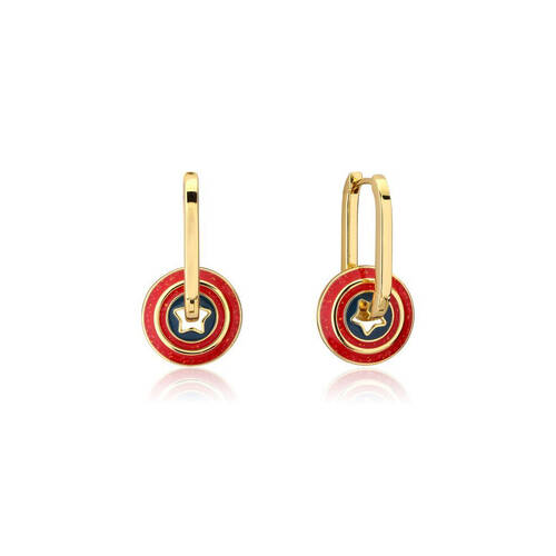 Couture Kingdom Marvel Captain America Drop Earrings - Gold