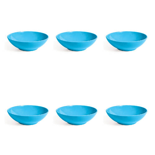 6PK Campfire Melamine Cereal Bowl Tableware Round 17cm - Blue