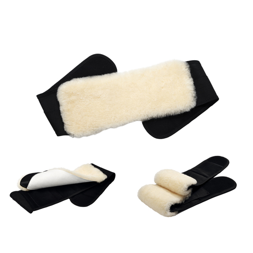 Auskin Short Wool Sheepskin Waist Belt 110x15cm - Oaten