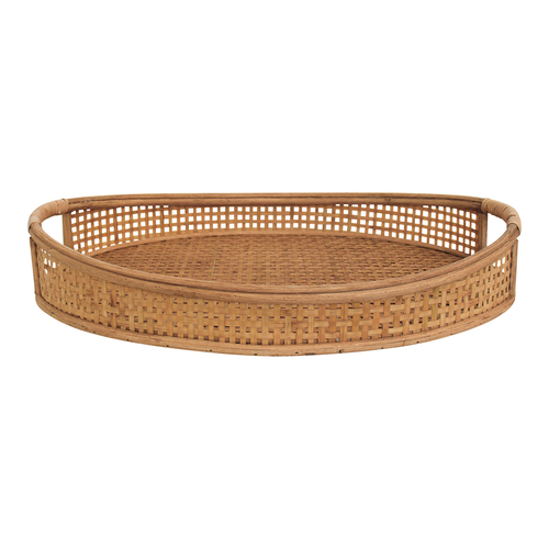 LVD Oval Tray 47.5cm w/ Handle Home Decor Basket - Natural