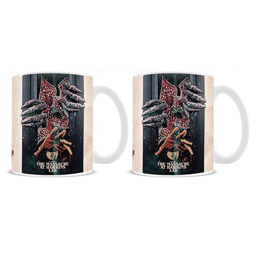 2PK Stranger Things Demon Hands Hawkins Lab Themed Coffee Mug 300ml