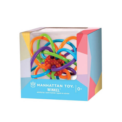 Manhattan Classic Winkel Rattle 12.1cm Baby Activity Toy Boxed 0m+