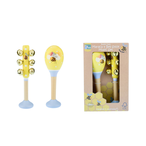 Koala Dream Buzzy Days Bee Maraca & Bellstick Set 18m+