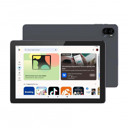 Laser 10'' Android 13 Tablet w/ Earbuds & Case 4G HD IPS - Black