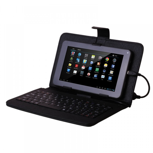 Laser Universal Case Cover w/ Keyboard For 7" Tablet - Black