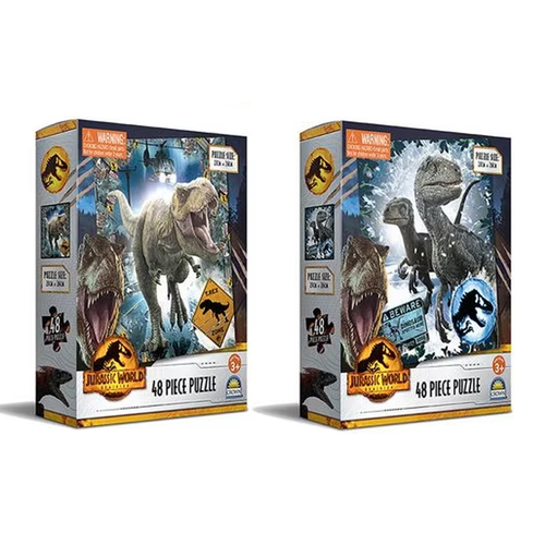 2x 48pc Jurassic World 23x26cm Jigsaw Puzzle Kids Game Assorted 3+