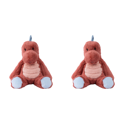 2PK Mary Meyer Marshmallow Animal Stegosaurus 33cm Soft Plush Toy Kids 0+ Red