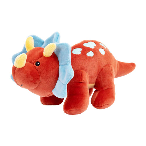 Mary Meyer Smootheez Triceratops 25cm Soft Plush Toy Kids 0+ Red