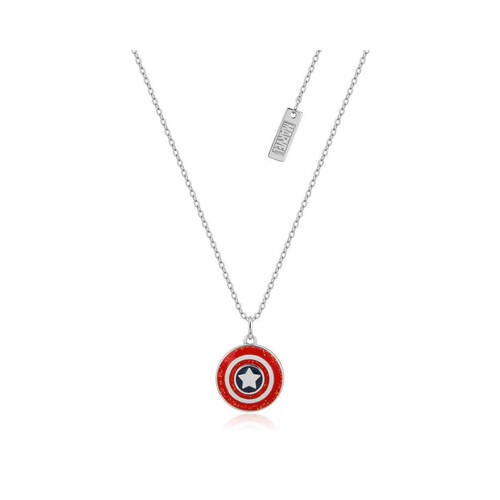 Couture Kingdom Sterling Silver Captain America Shield Necklace - Silver