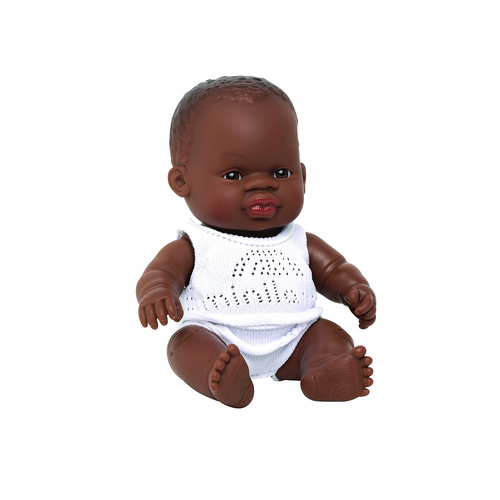 Miniland Baby Doll African Girl 21cm Kids Pretend Play Toy 10m+