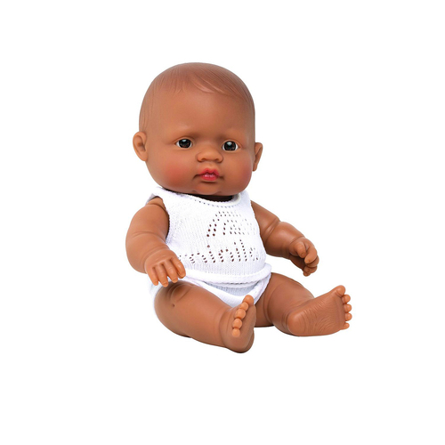 Miniland Baby Doll Hispanic Boy 21cm Kids Pretend Play Toy 10m+