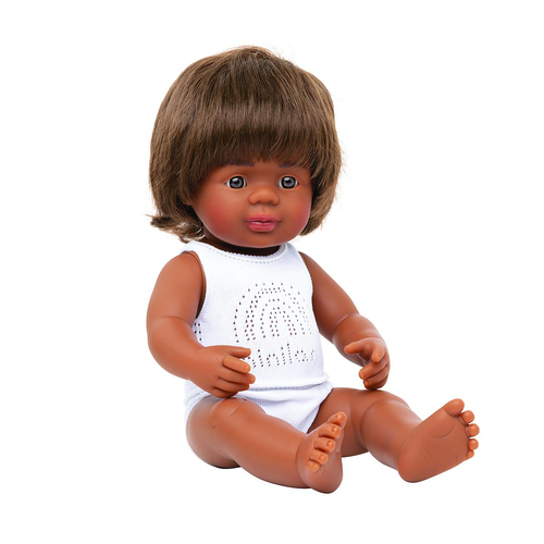 Miniland Baby Doll Aboriginal Boy 38cm Kids Pretend Play Toy 10m+