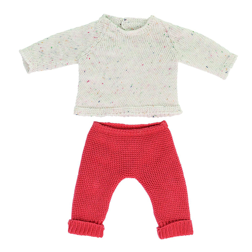 2pc Miniland Knitted Doll Outfit Sweater & Trousers Set 38cm Kids Toy 3+