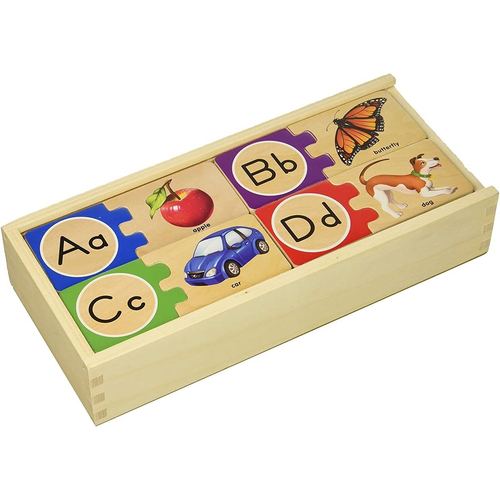 Melissa & Doug Alphabet Wooden Puzzle Cards Kids/Childrens Toy 4+