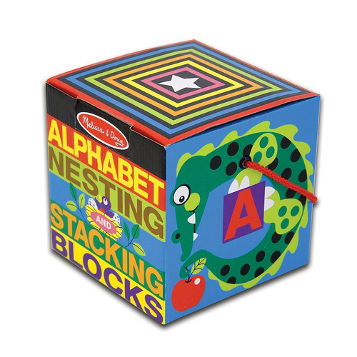 Melissa & Doug Alphabet Nesting & Stacking Blocks Kids/Childrens Toy 2+