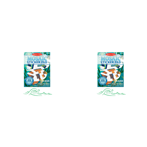 2PK Melissa & Doug Mosaic Sticker Pad Ocean Kids/Childrens Toy 7+