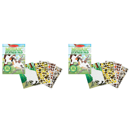 2PK Melissa & Doug Mosaic Sticker Pad Nature Kids/Childrens Toy 7y+