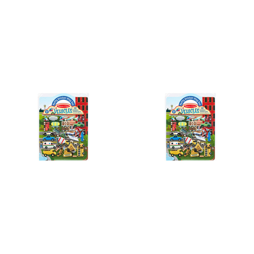 2PK Melissa & Doug Reusable Puffy Sticker Play Set Vehicles Childrens Toy 4+