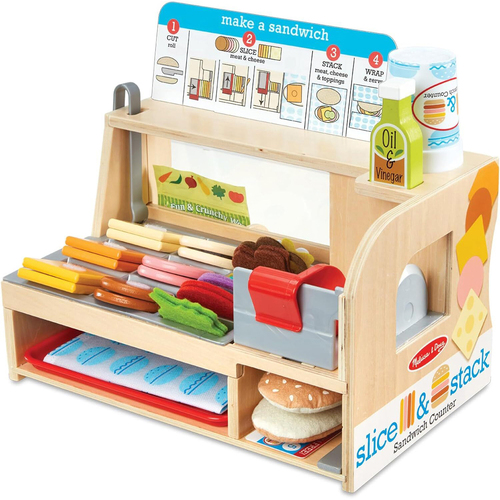 Melissa & Doug Slice & Stack Sandwich Counter Kids/Childrens Toy 3y+