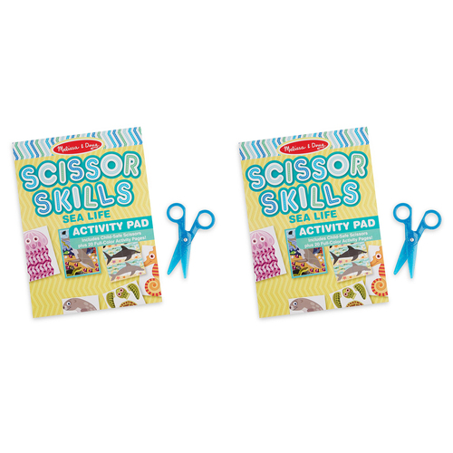 2PK Melissa & Doug Scissor Skills Activity Pad Sea Life Kids/Childrens Toy 4+