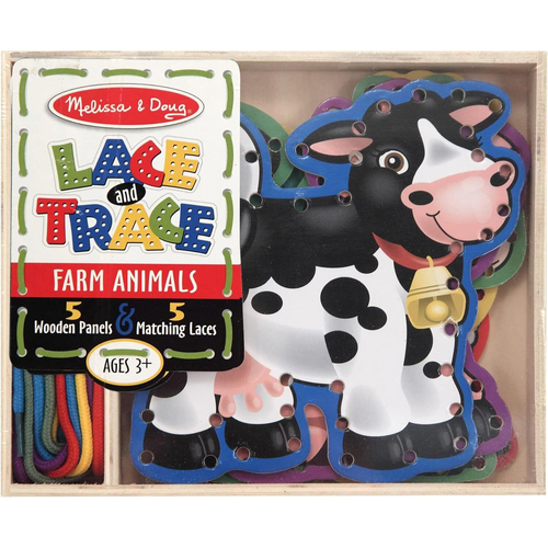 Melissa & Doug Lace & Trace Farm Animals Kids/Childrens Toy 3y+