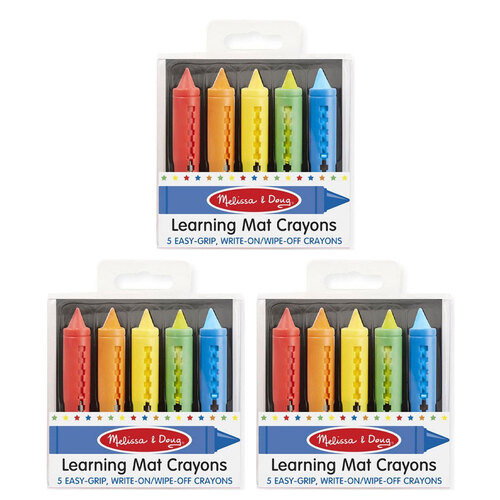 3PK Melissa & Doug Learning Mat Crayons Kids/Childrens Toy 3y+