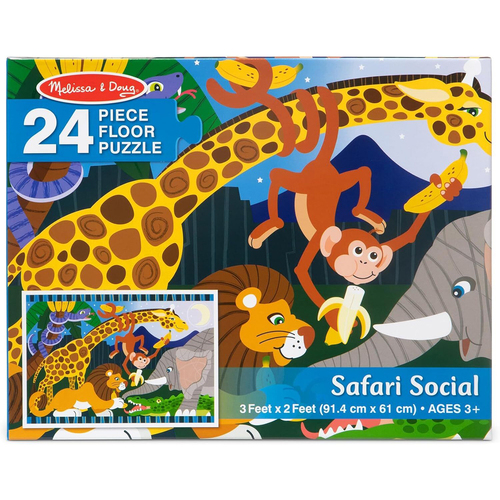 24pc Melissa & Doug Safari Social Floor Puzzle Kids/Childrens Toy 3y+