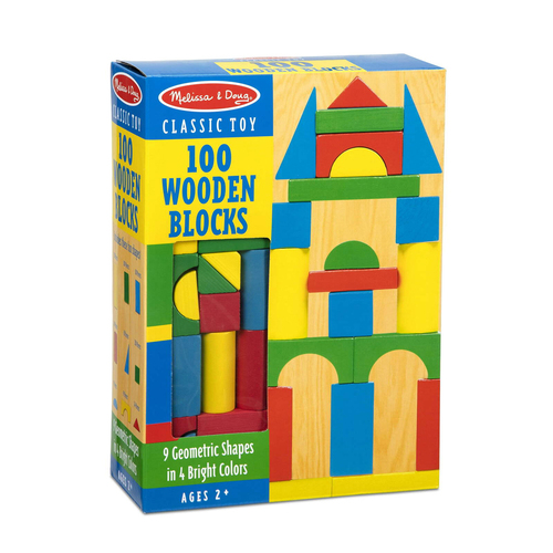 Melissa & Doug 100 Wood Block Set Kids/Childrens Toy 3y+