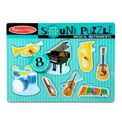 Melissa & Doug Musical Instruments Sound Puzzle 8pc Kids/Childrens Toy 2+