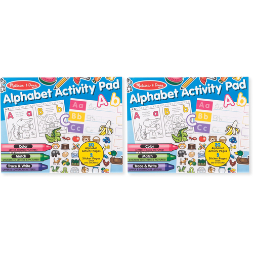 2PK Melissa & Doug Alphabet Activity Pad Kids/Childrens Toy 4y+