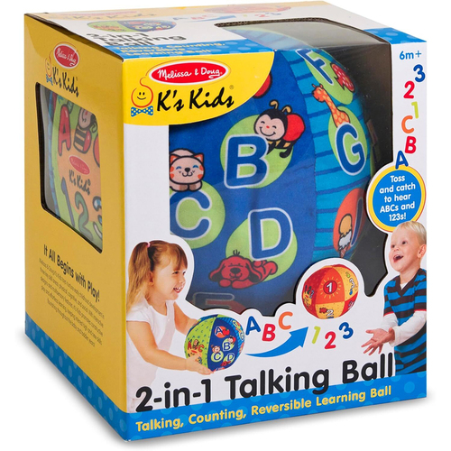 Melissa & Doug 2 in 1 Talking Ball Kids/Childrens Toy 6m+