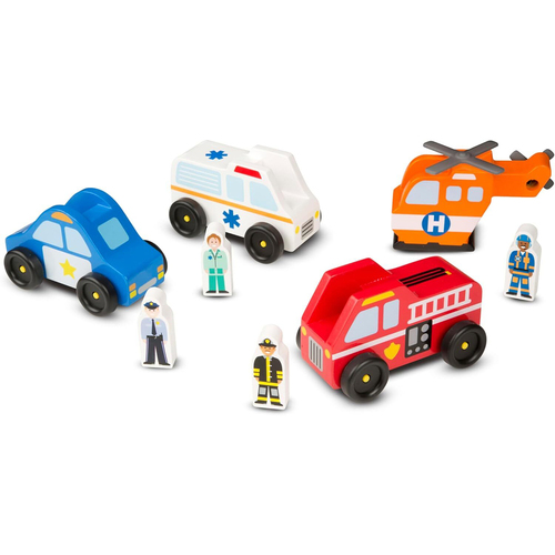 Melissa & Doug Emergency Vehicle Set Kids/Childrens Toy 3+