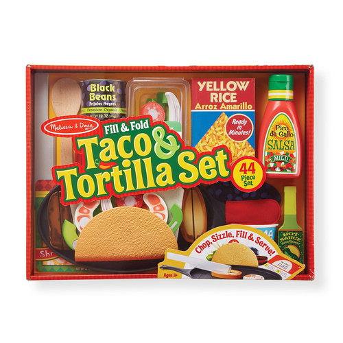 Melissa & Doug Fill & Fold Taco & Tortilla Set Kids/Childrens Toy 3+