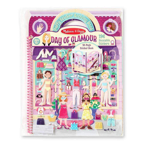 Melissa & Doug Reusable Activity Book Day of Glamour Kids/Childrens Toy 4+