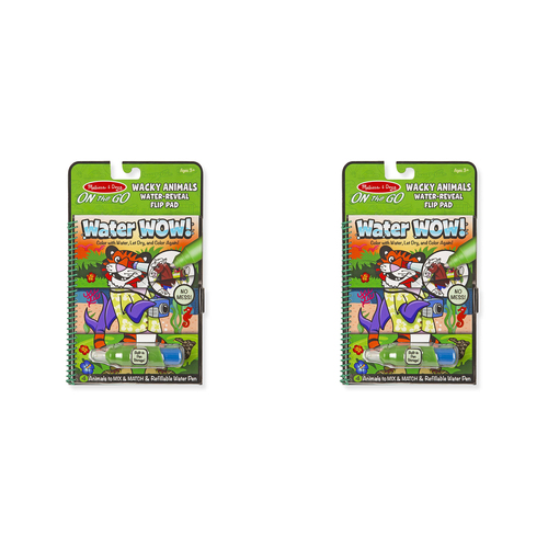 2PK Melissa & Doug On The Go Water WOW! Wacky Animals Kids/Childrens Toy 3y+