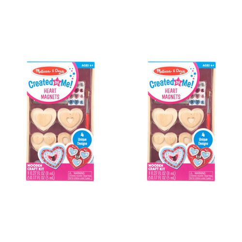 2PK Melissa & Doug Created by Me! Heart Magnets Kids/Childrens Toy 4+