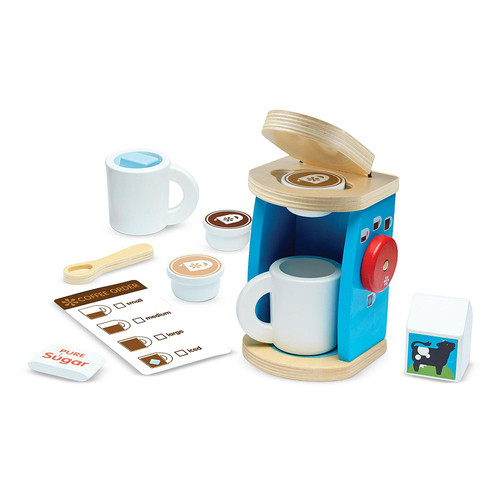 Melissa & Doug Wooden Brew & Serve Coffee Set Kids/Childrens Toy 3+