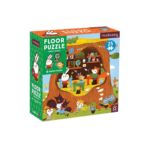 25pc Mudpuppy Floor Jigsaw Puzzle 56x56cm Forest School Kids Game 2y+