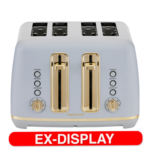 Morphy Richards Ascend 2000W 4 Slice Toaster Ocean Grey/Gold Ex Display