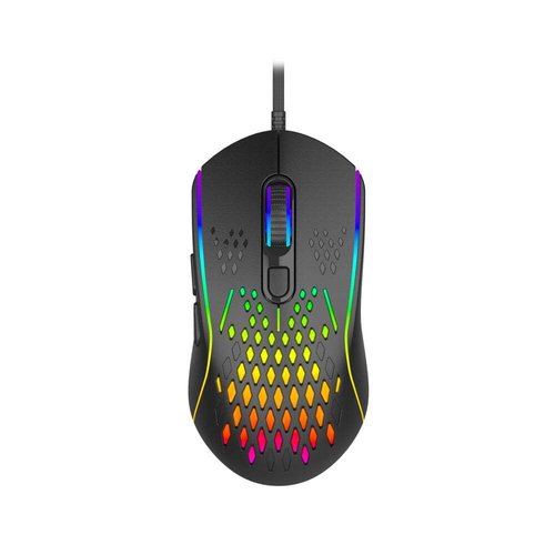 Laser Wired Gaming RGB Mouse 12800 DPI For PC/Laptop - Black