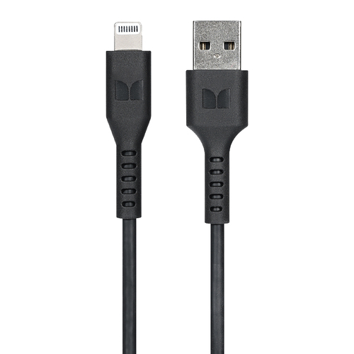 Monster TPE 2M Lightning to USB-A BLK Phone Charging/Sync Cable