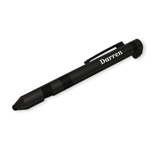 3pc Darren Multi-Tool Pen 7 In 1 Functions Black Case