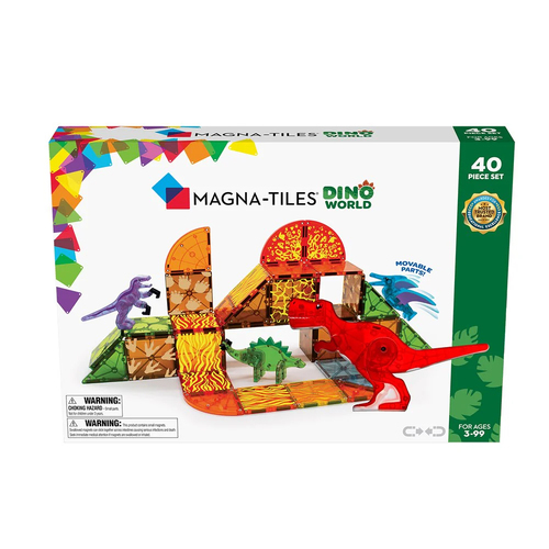 40pc Magna-Tiles Dino World Kids/Childrens Magnetic Construction Toy Set 3y+