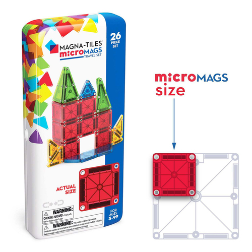 26pc Magna-Tiles microMAGS Travel Set Kids Building Toy 3+