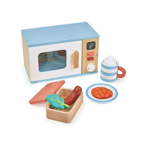 Mentari Microwave Set Pretend Play Wooden Toy 3y+