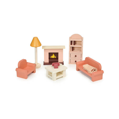 Mentari 1:12 Wooden Sitting Room Doll House Furniture Set Kids Toy 3y+