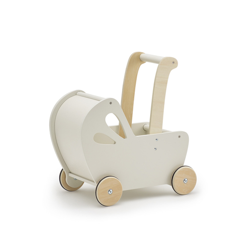 Moover Toys Essentials Wooden Kids Dolls Pram Off White 18m+