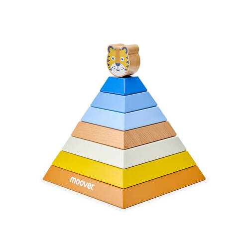 Moover Toys Essentials Wooden Pyramid Puzzle for Kids 18m+