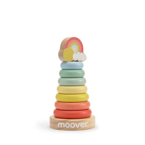 Moover Toys Essentials Wooden Rings for Kids/Toddler 1y+